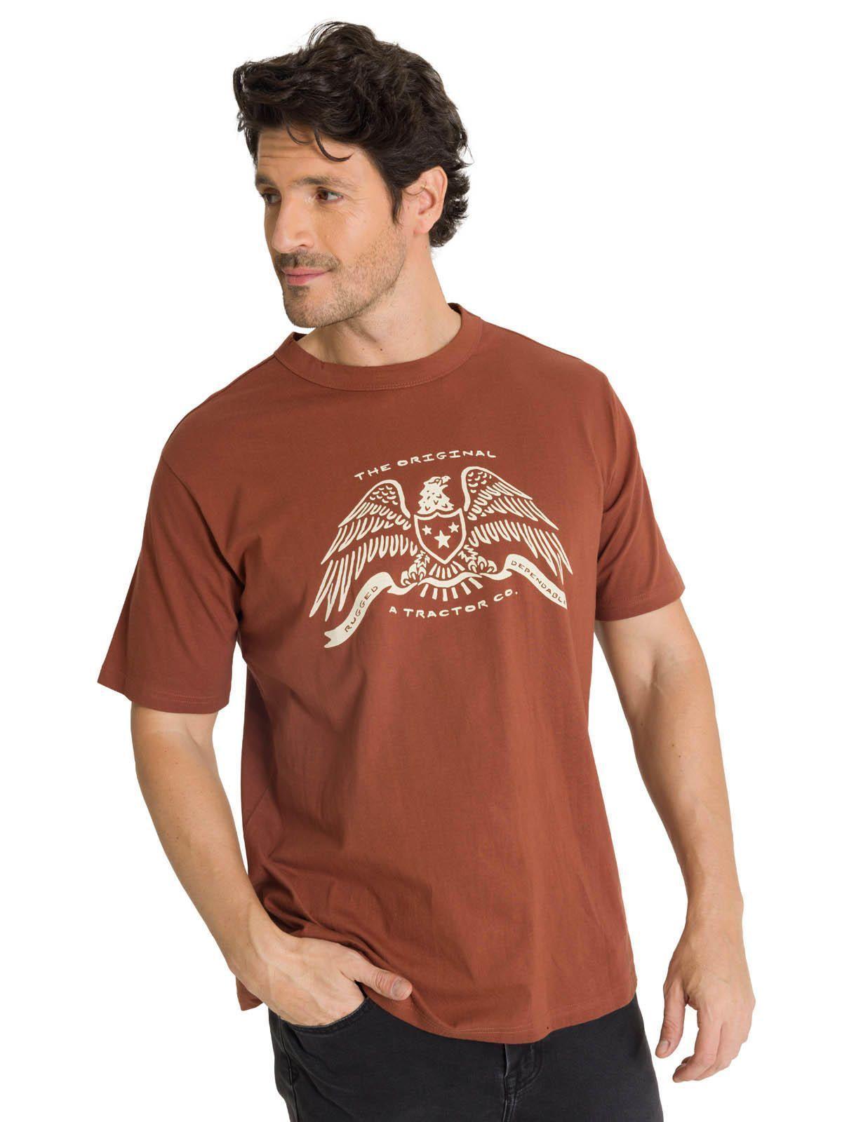 Polera Manga Corta Hombre Roam Free Terracota-0
