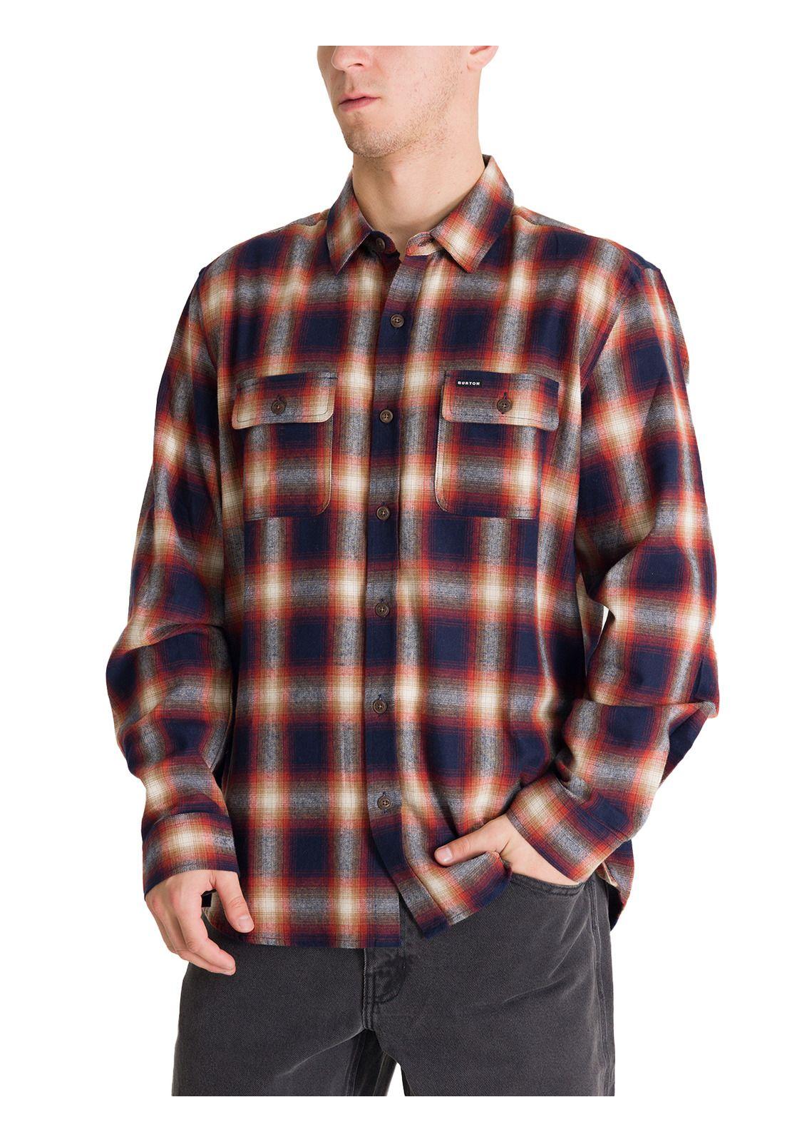 Camisa Manga Larga Hombre Flannel Azul-0