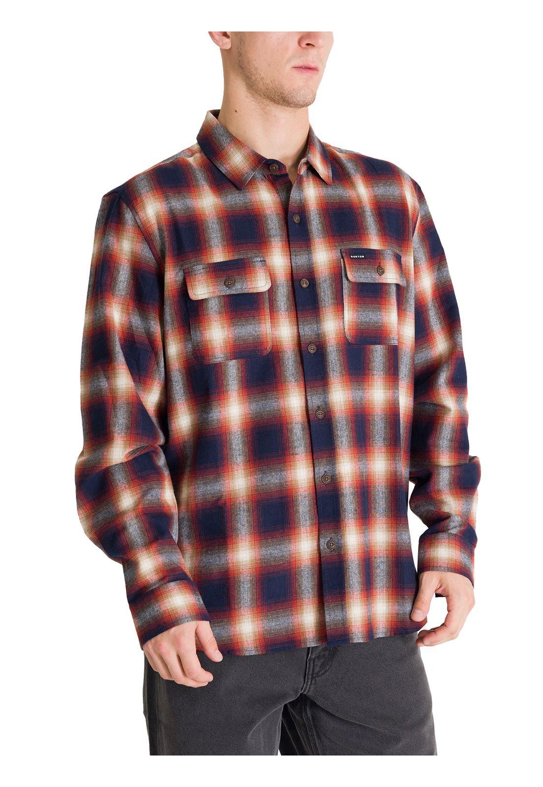 Camisa Manga Larga Hombre Flannel Azul-1