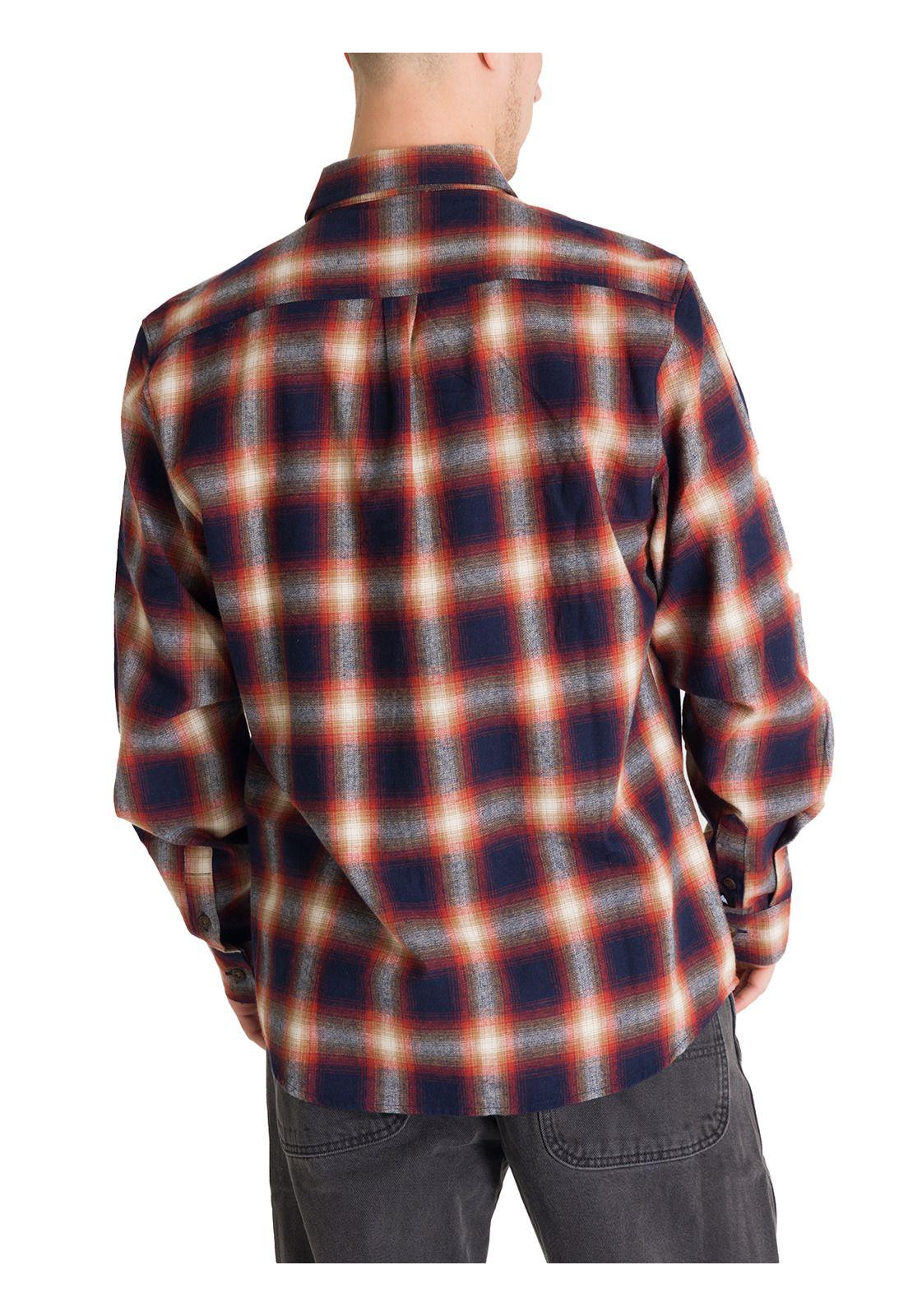 Camisa Manga Larga Hombre Flannel Azul-3