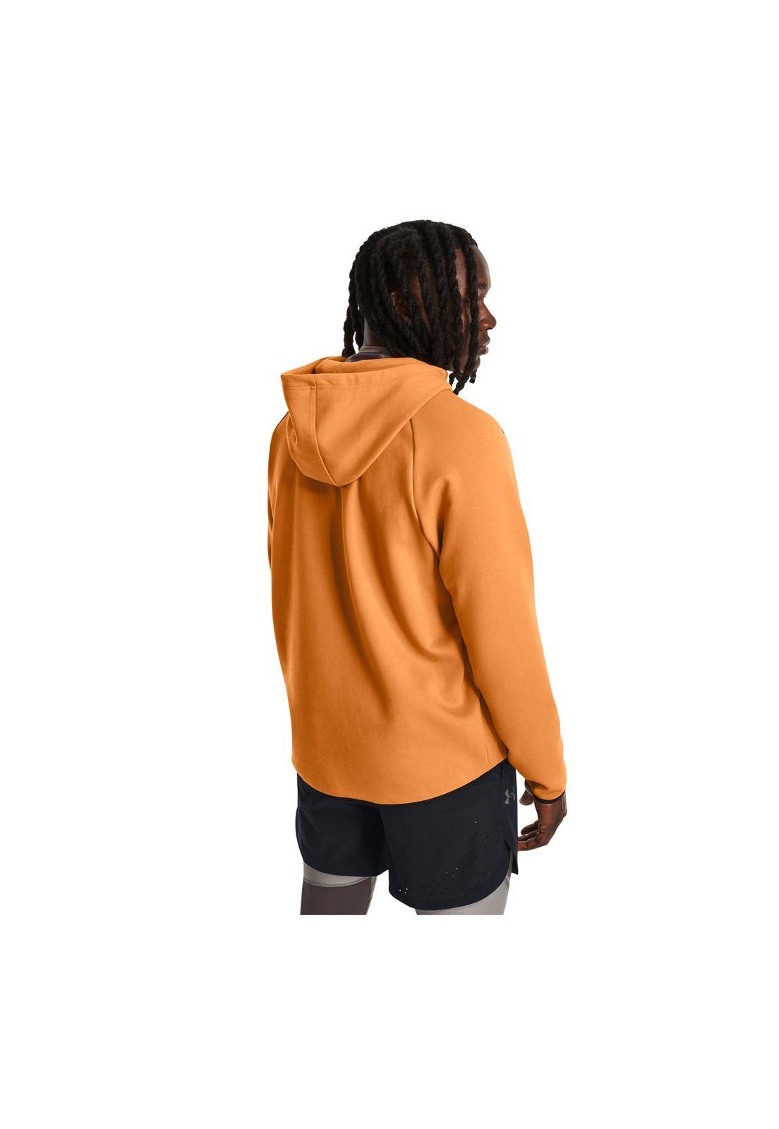 Polerón Train Unstppable Flc Hoodi Naranja Hombre-4