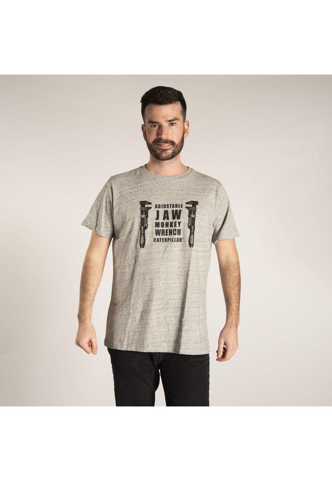 Polera M/C Hombre Hvy Dty Tee Gris-0