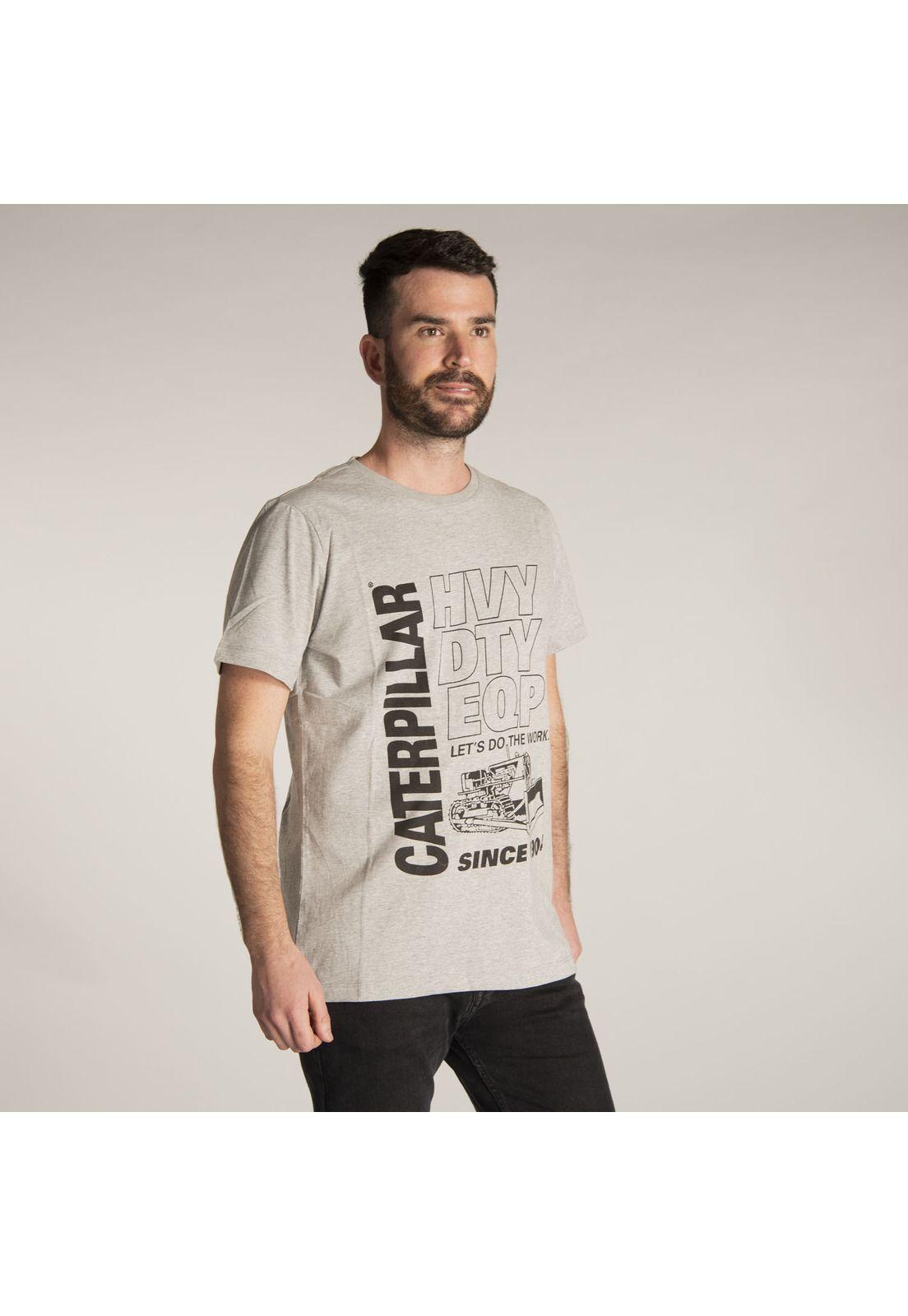 Polera M/C Hombre Hvy Dty Tee Gris-1
