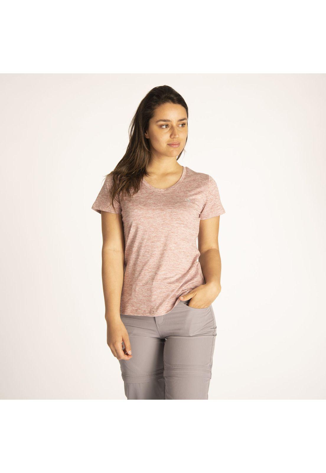 Polera M/C Mujer W Tech Shirt Rosado-0