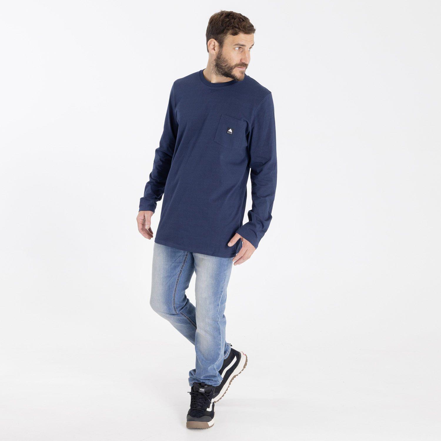 Polera Manga Larga Colfax Ii Azul Hombre-4