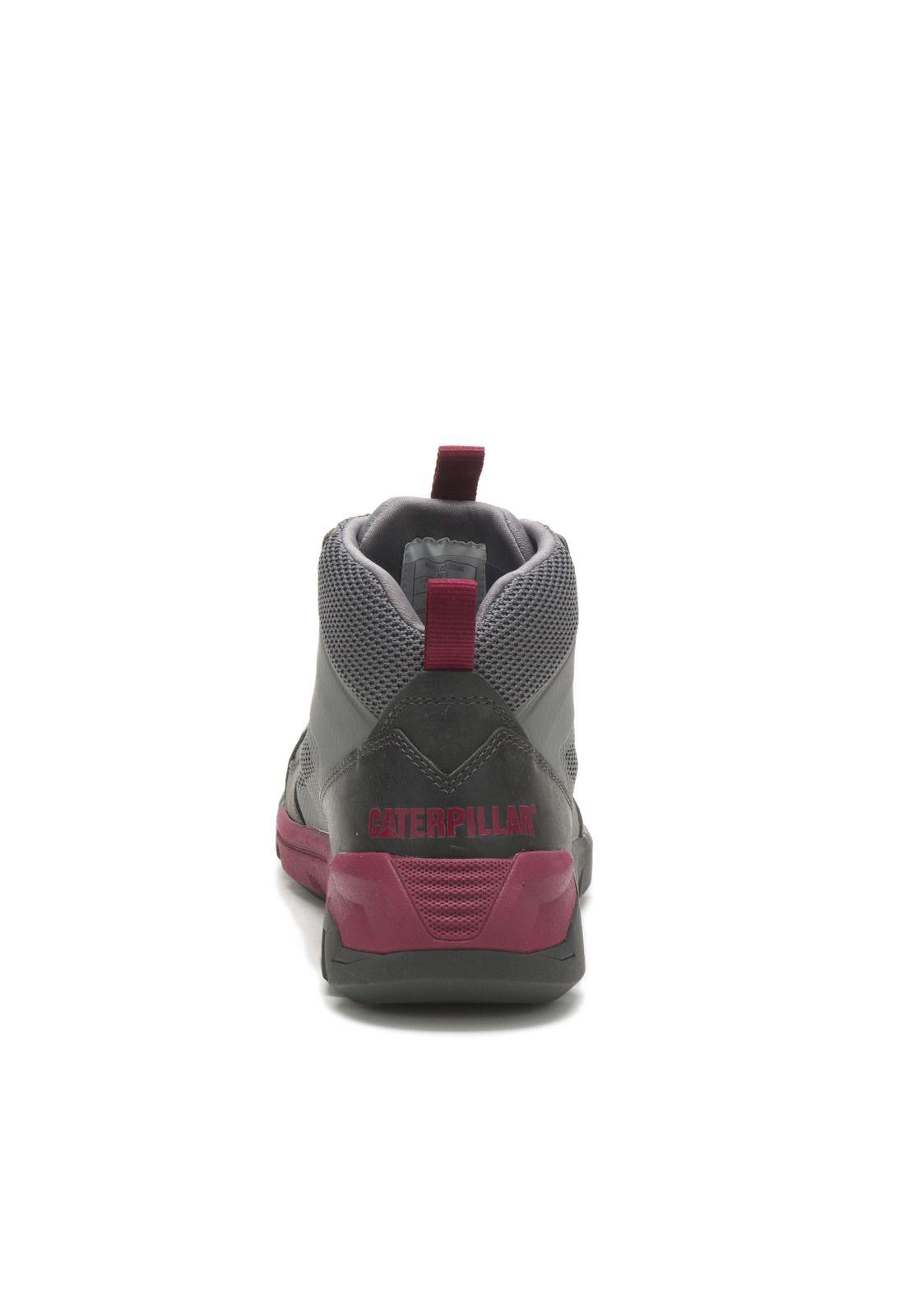 Zapatilla C/Cana Cuero Hombre Crail Base Mid Gris-3