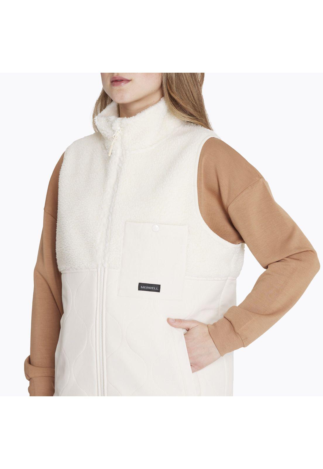 Polar Sleeveless Sherpa Blanco Mujer-3