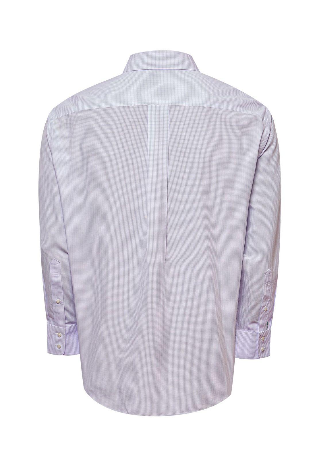 Camisa Libre de Arrugas Algodón Hombre Lila-3
