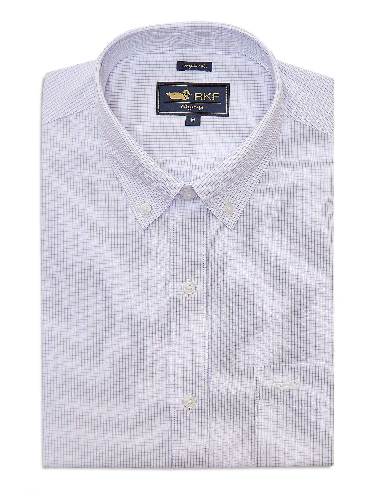 Camisa Libre de Arrugas Algodón Hombre Lila-0
