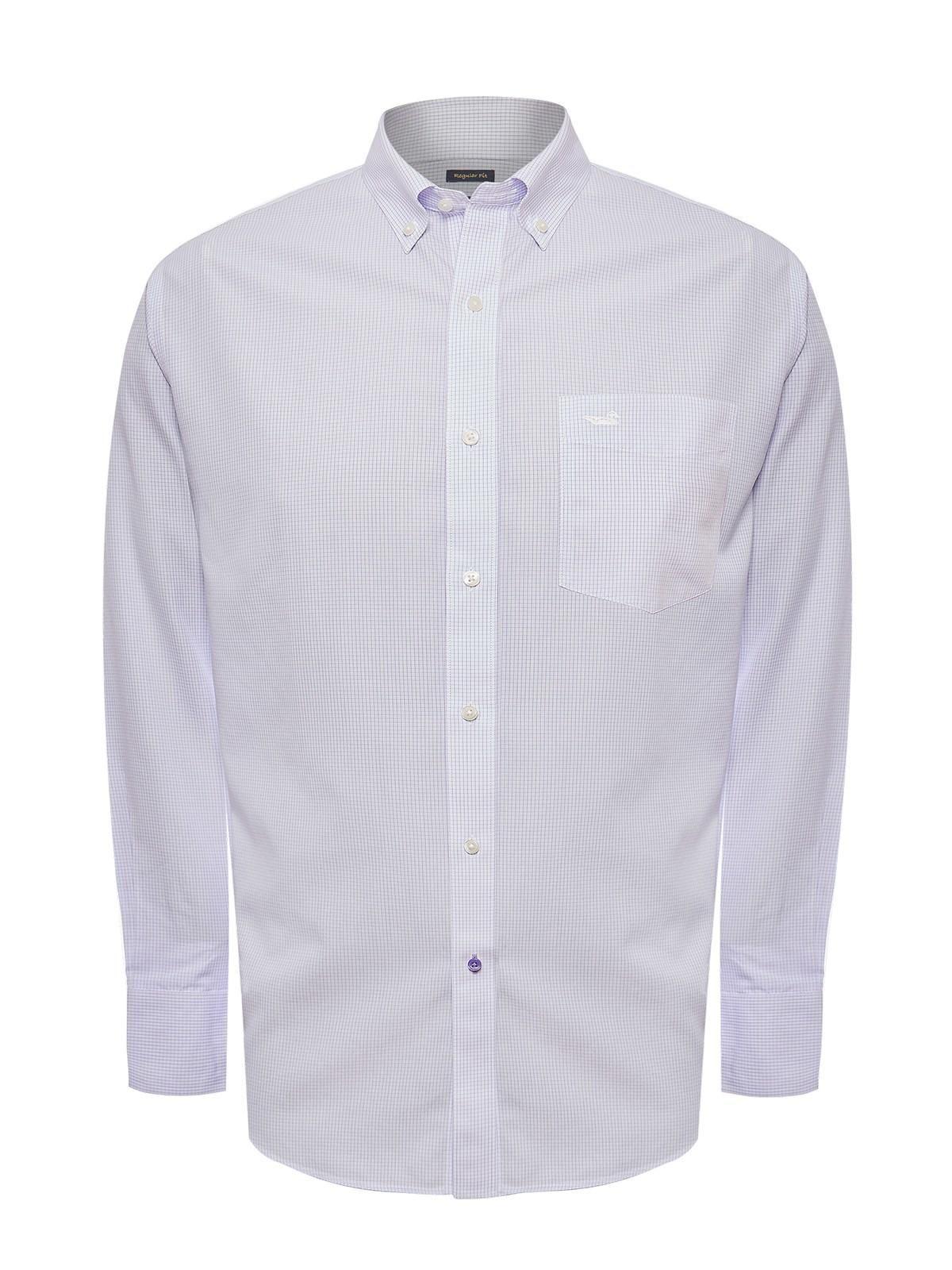 Camisa Libre de Arrugas Algodón Hombre Lila-1