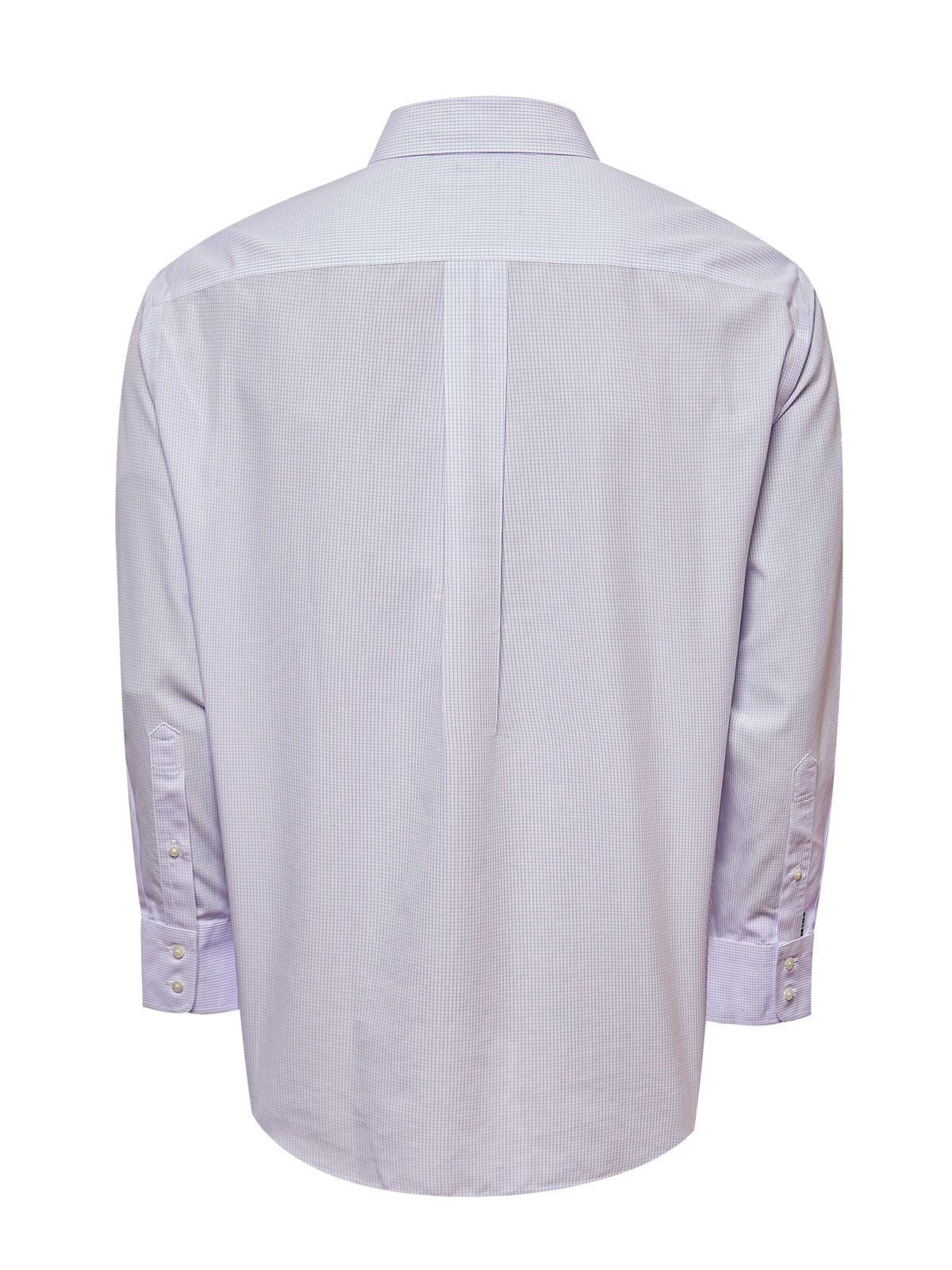 Camisa Libre de Arrugas Algodón Hombre Lila-3