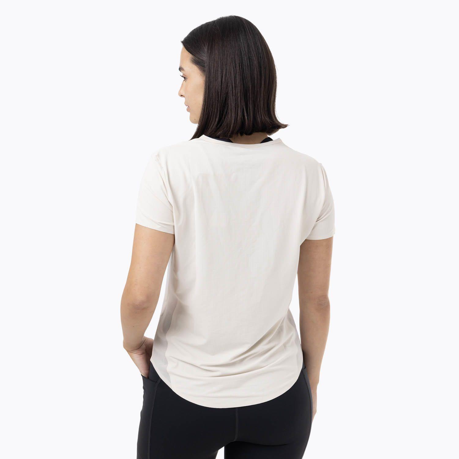 Polera MC Mujer Light Weight Trail Crema-3