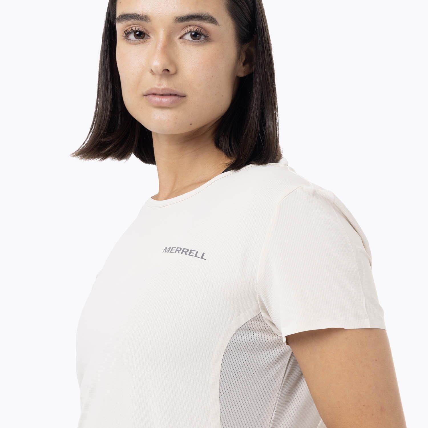 Polera MC Mujer Light Weight Trail Crema-4