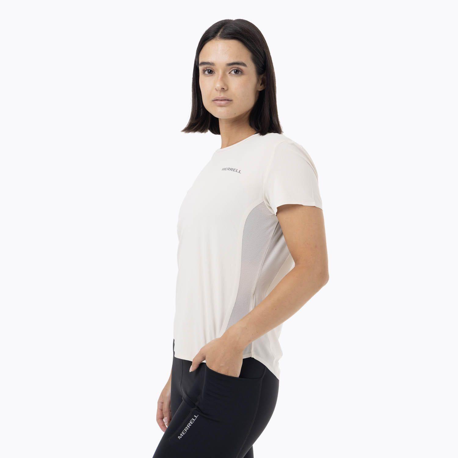 Polera MC Mujer Light Weight Trail Crema-1