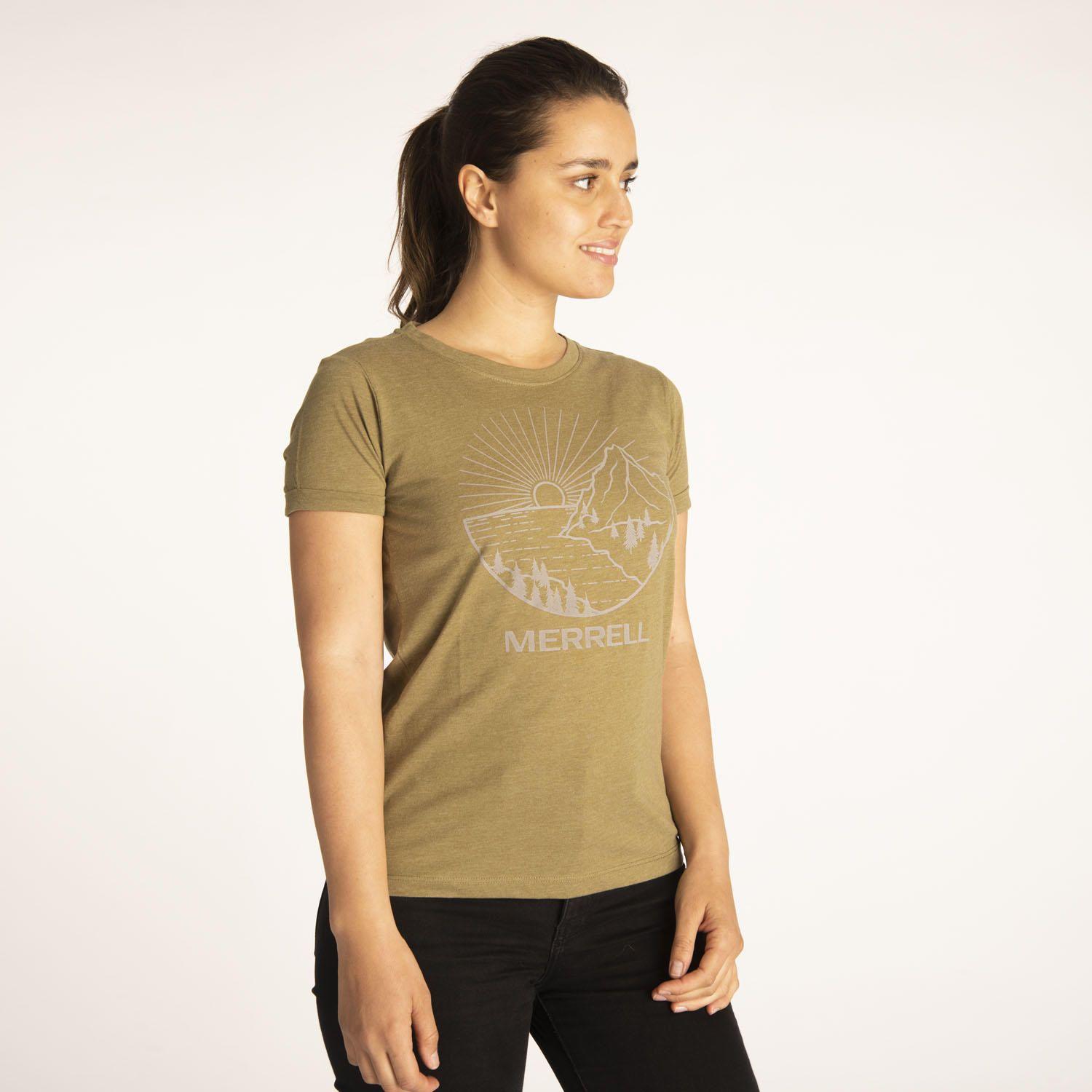 Polera M/C Mujer W Logo Tee Verde-1