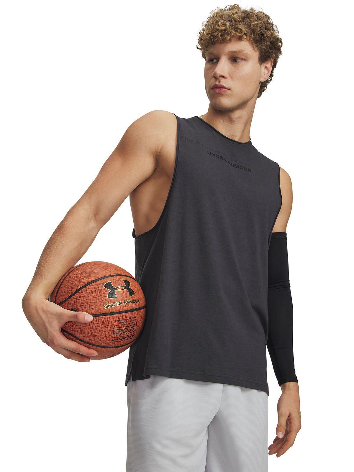 Polera S/M Hombre Hoops Training Tank Polera Gris-0