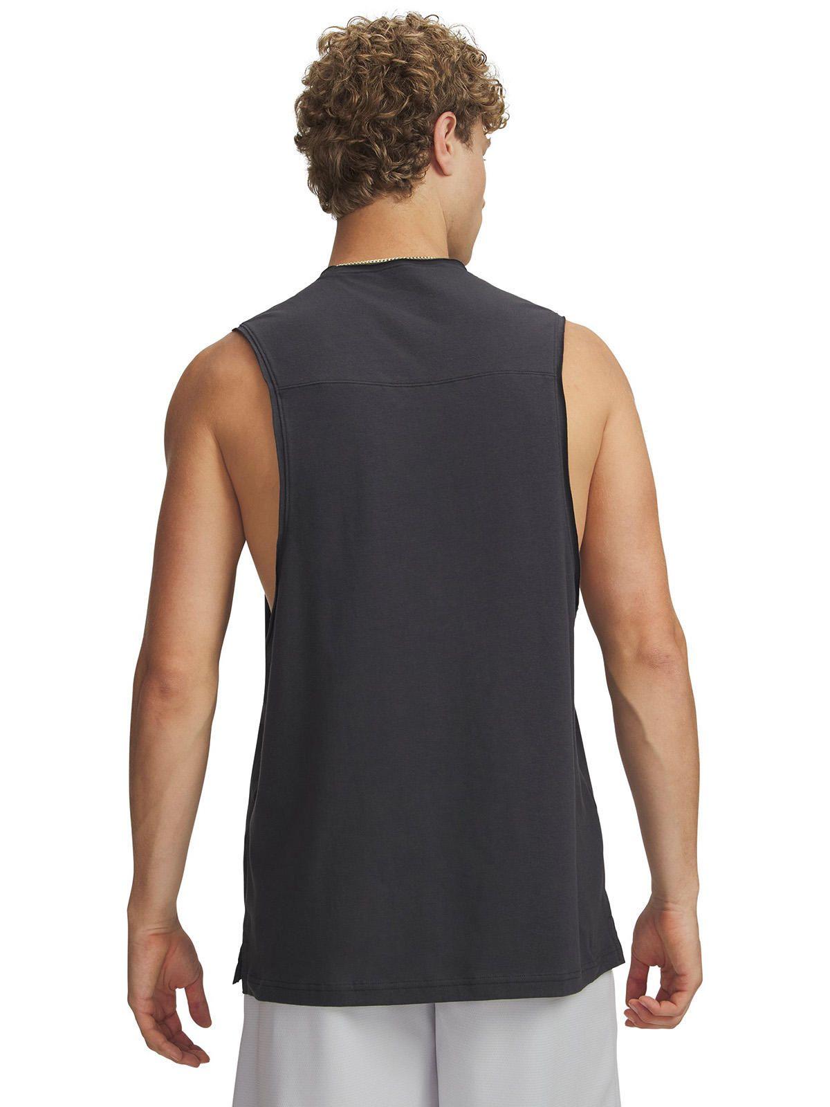 Polera S/M Hombre Hoops Training Tank Polera Gris-1
