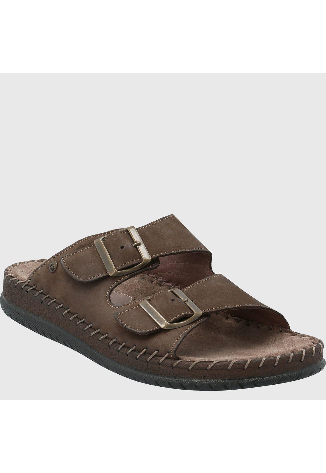 Sandalia Cuero Hombre Umbe Café-0