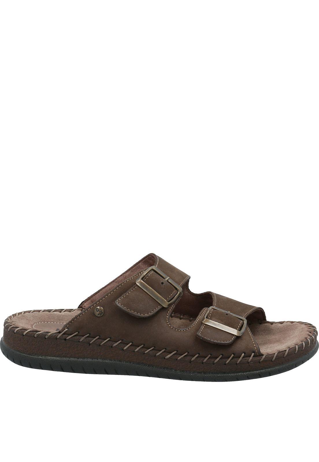 Sandalia Cuero Hombre Umbe Café-1