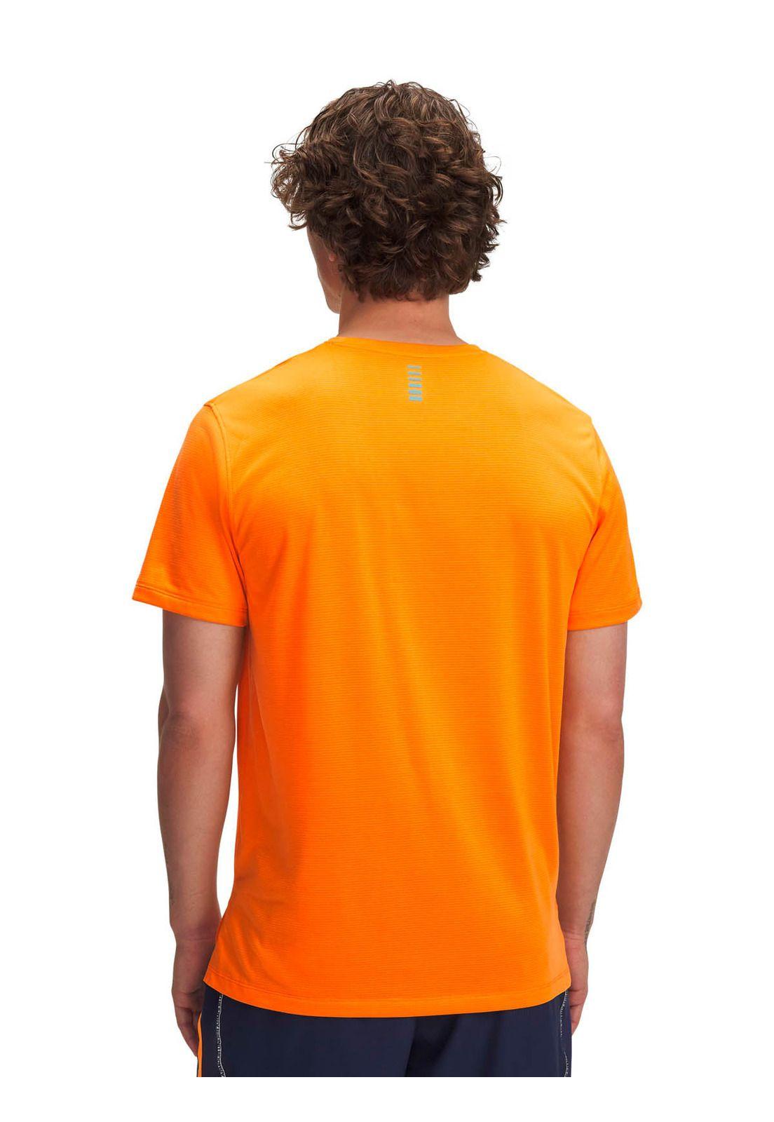 Polera Manga Corta Running  Hombre Launch Naranjo 
-4