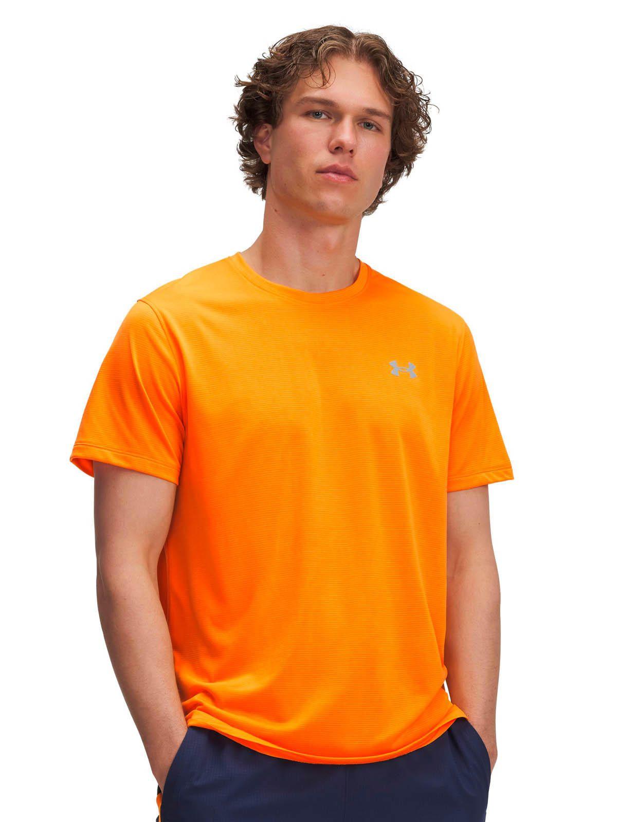 Polera Manga Corta Running  Hombre Launch Naranjo 
-3