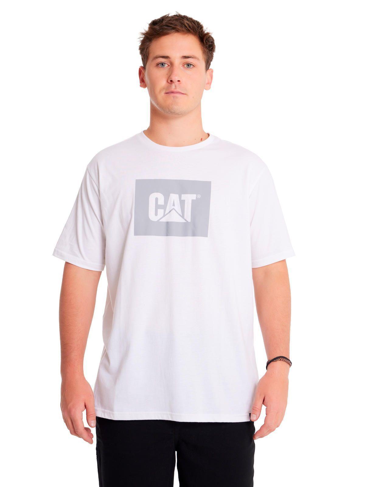 Polera Manga Corta Hombre Reflective Cat LogoBlanco-3