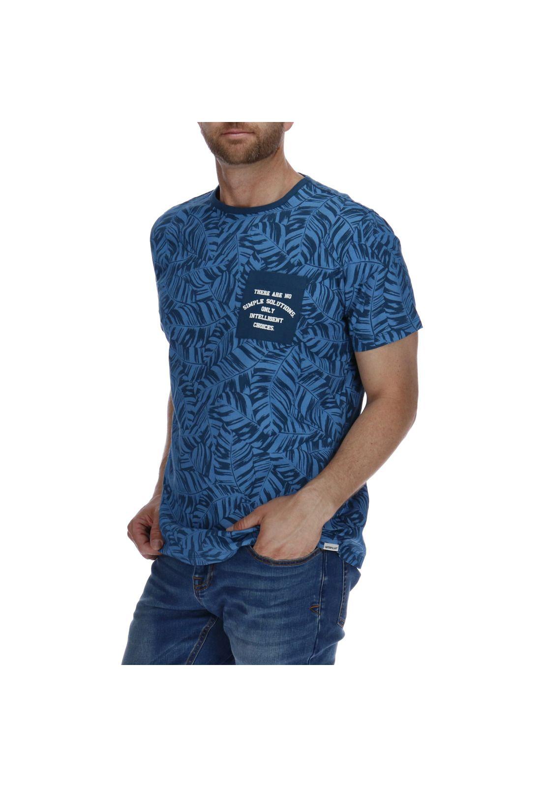 Polera Hombre Ao Print Azul-1