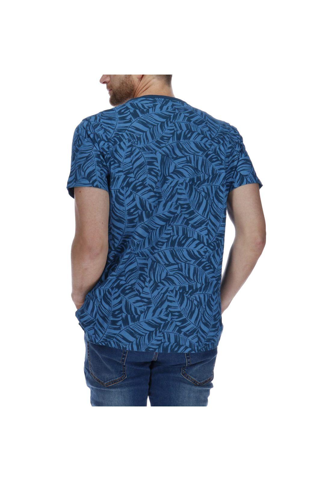 Polera Hombre Ao Print Azul-2