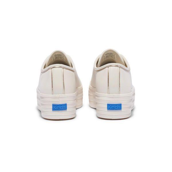 Zapatilla Cuero Blanca Mujer Triple Up Piping -4