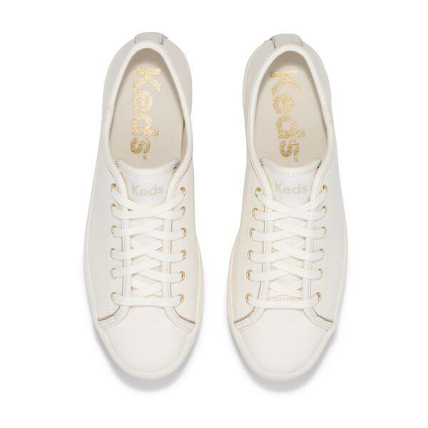 Zapatilla Cuero Blanca Mujer Triple Up Piping -3