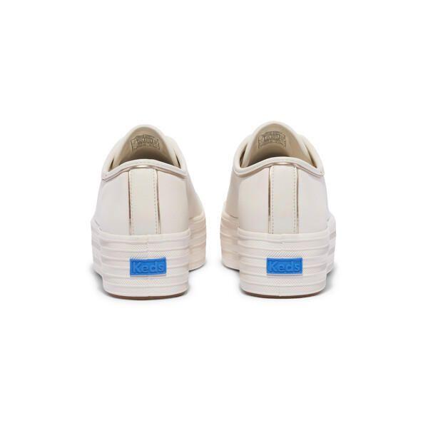 Zapatilla Cuero Blanca Mujer Triple Up Piping -4