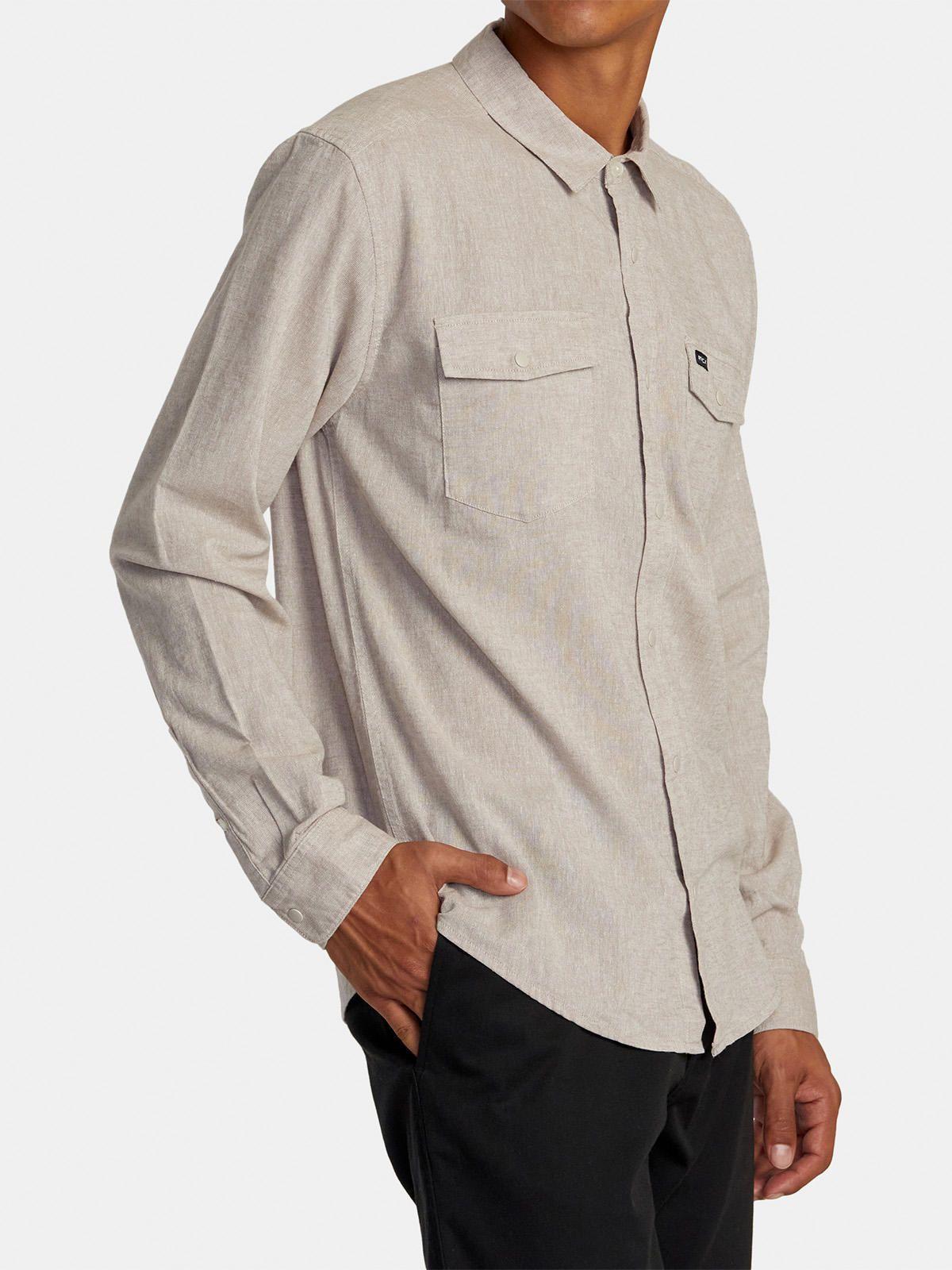 Camisa Manga Larga Hombre Neps Gris-2