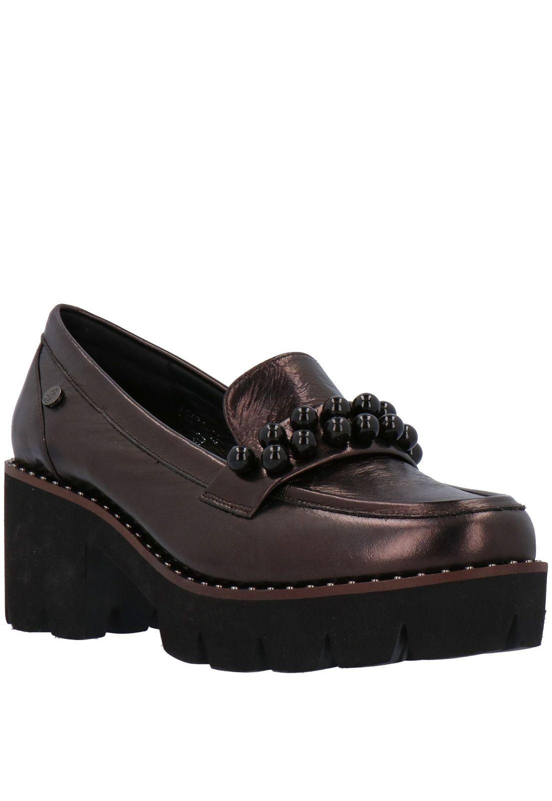 Zapato Mujer Cuero Valtice Gris-0