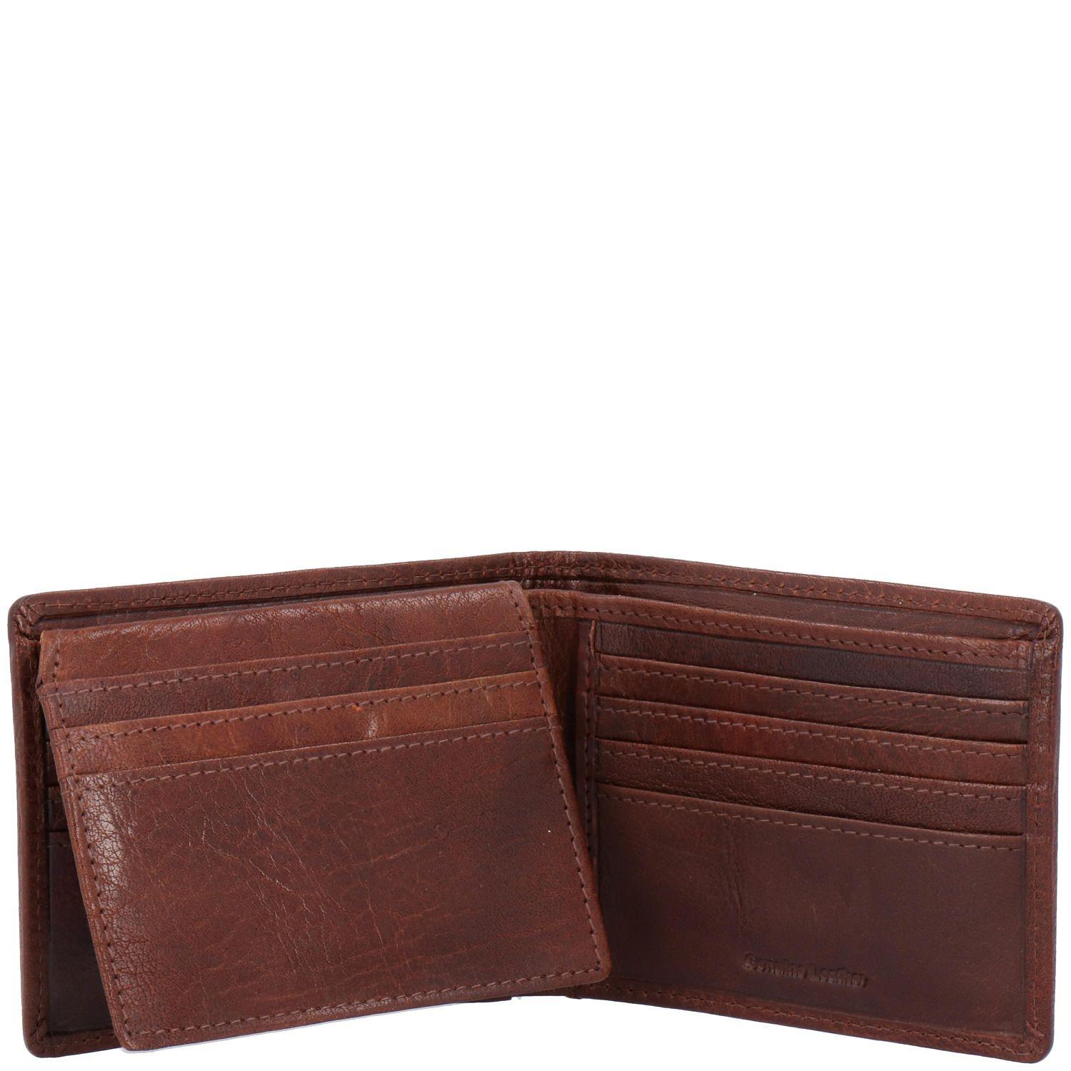 Billetera Cuero Hombre Vn Volante Café-3