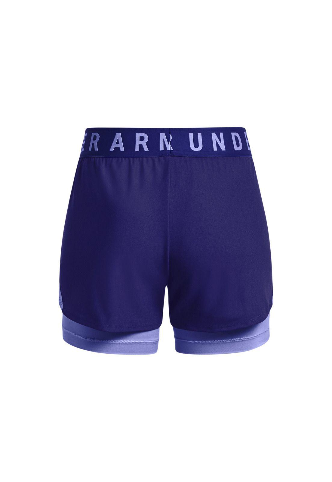 Short Training Play Up 2-In-1 Shorts Morado Mujer-1