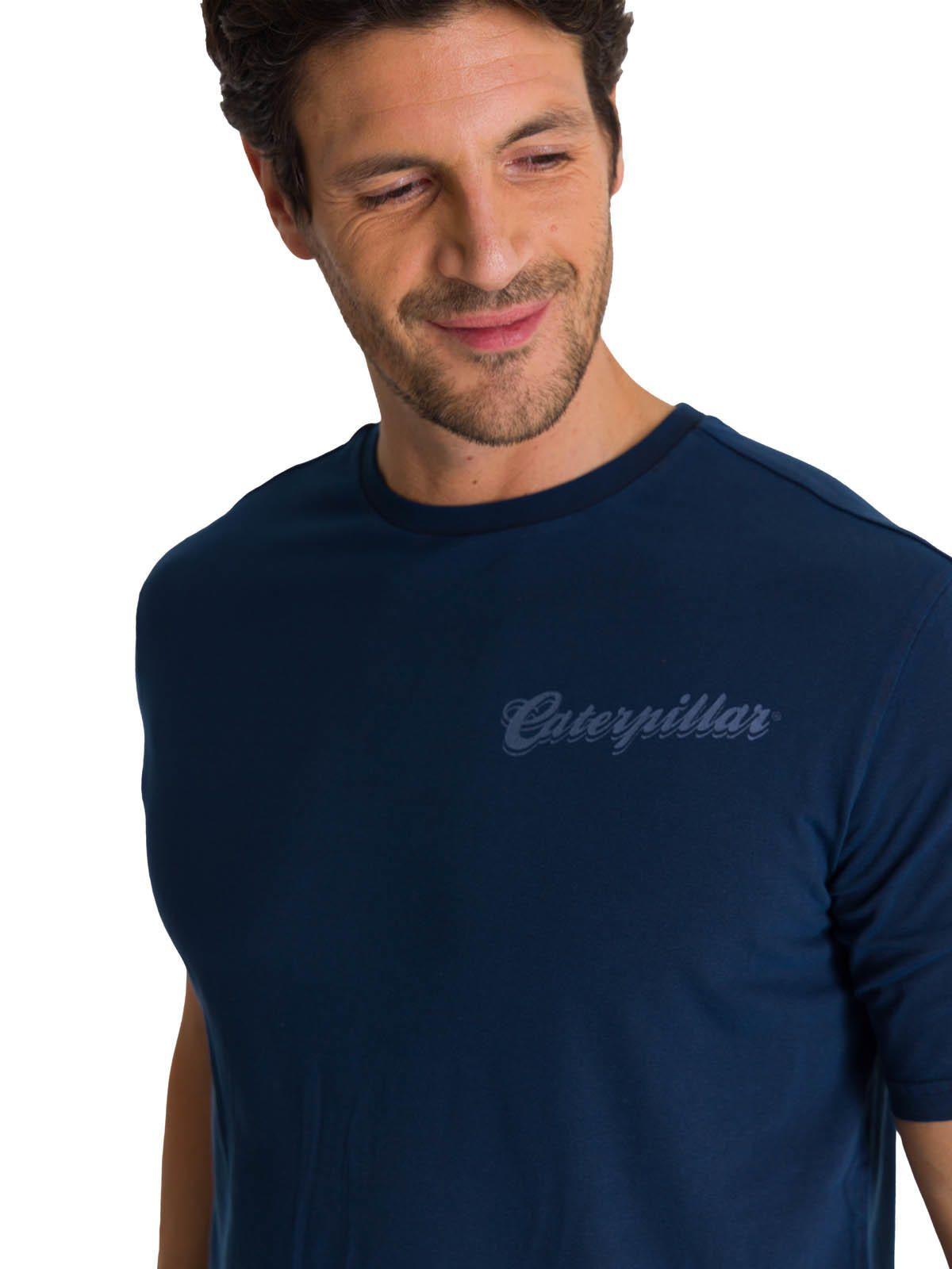 Polera Manga Corta Hombre Heritage Hard Work Azul-4