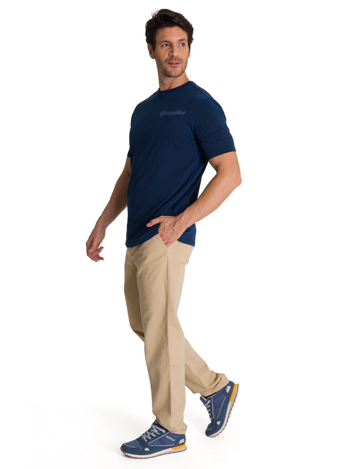 Polera Manga Corta Hombre Heritage Hard Work Azul-5
