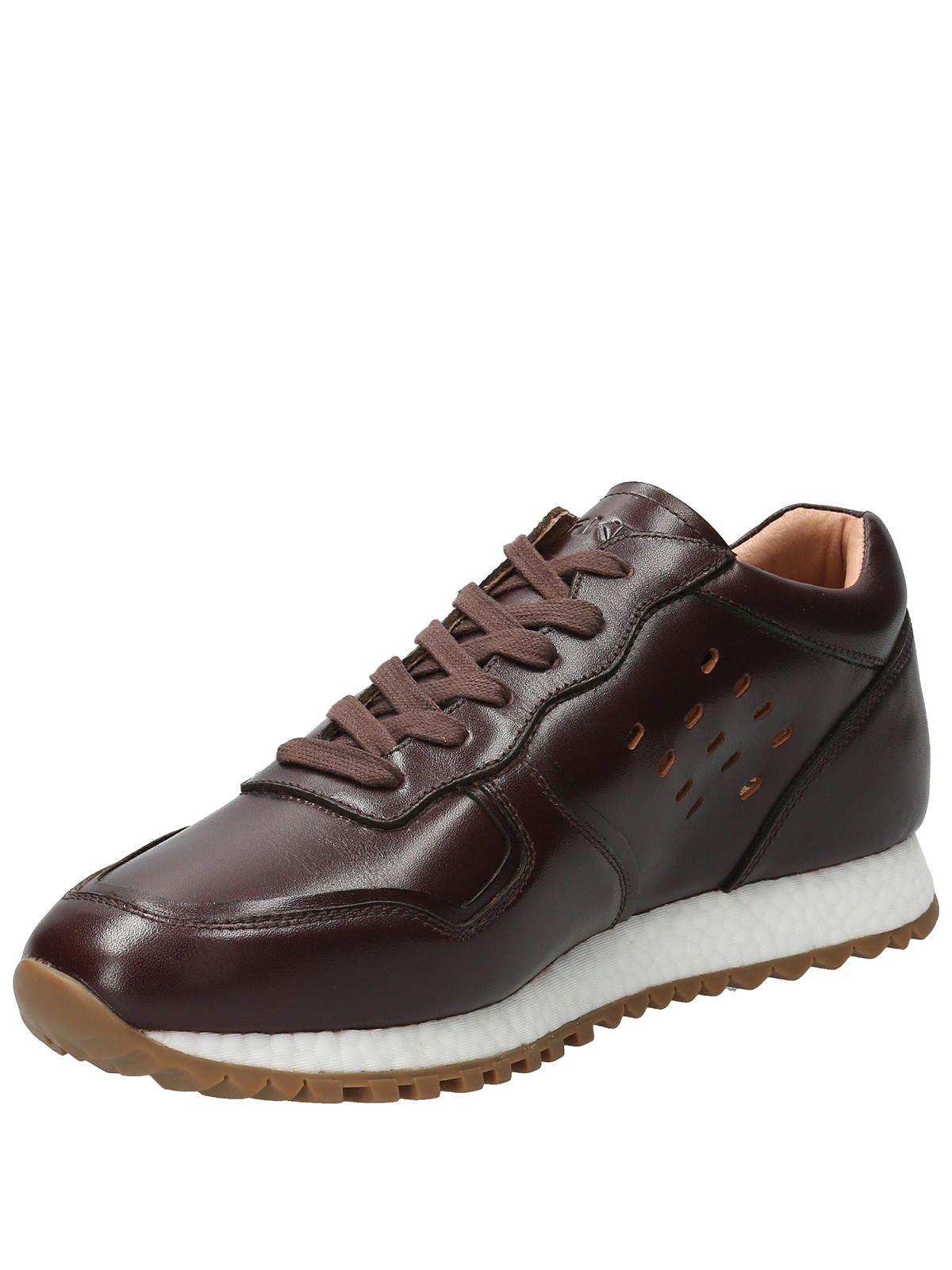 Zapatilla Cuero Hombre Graig Café Oscuro-4