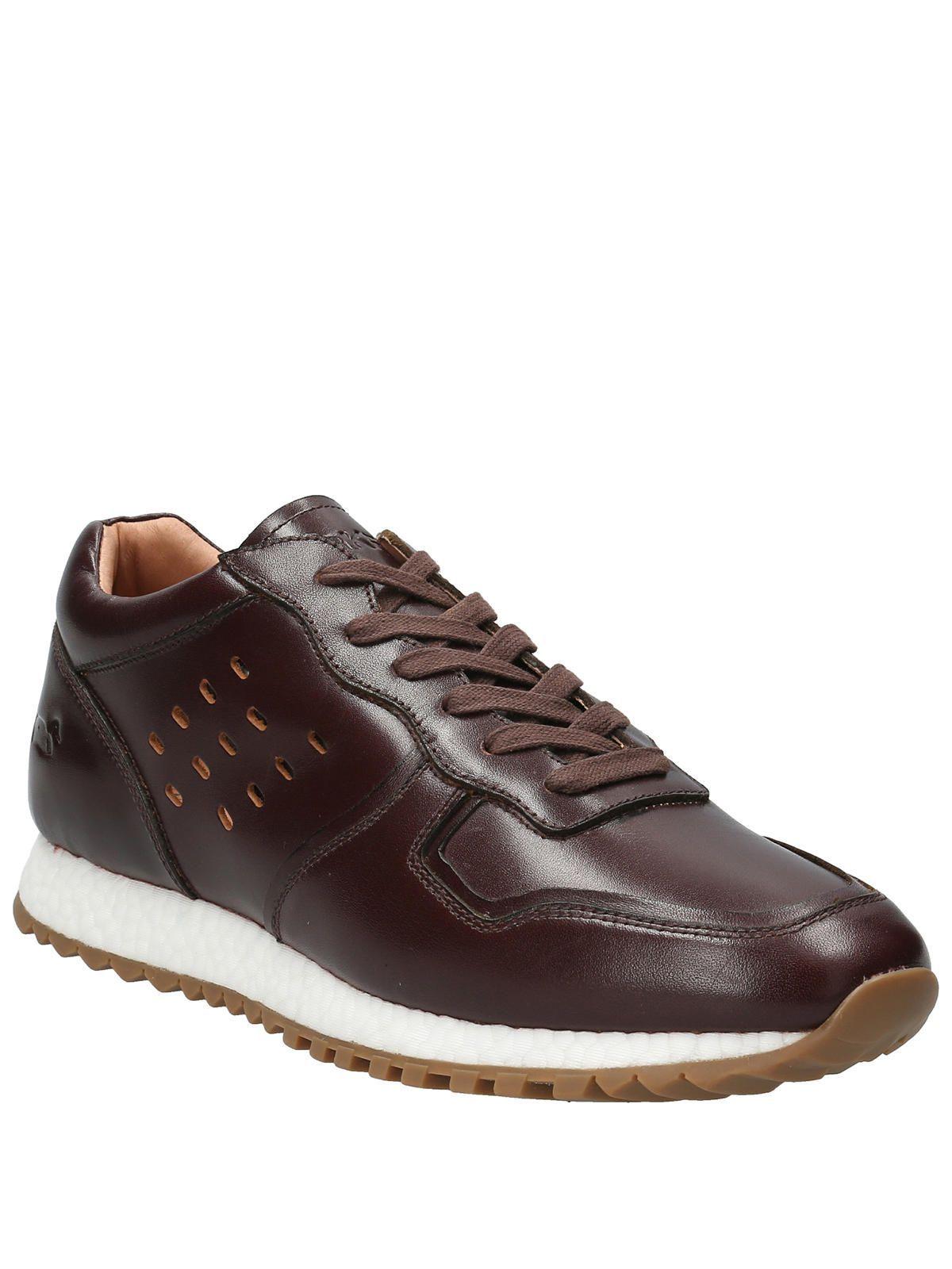 Zapatilla Cuero Hombre Graig Café Oscuro-1