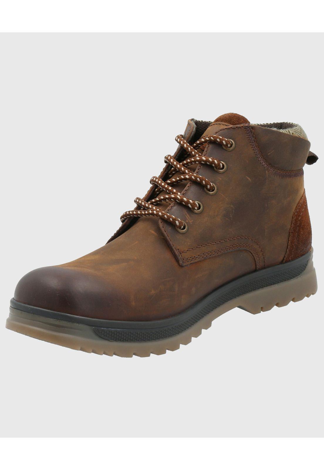 Botin Cuero Hombre Boulder Café-4