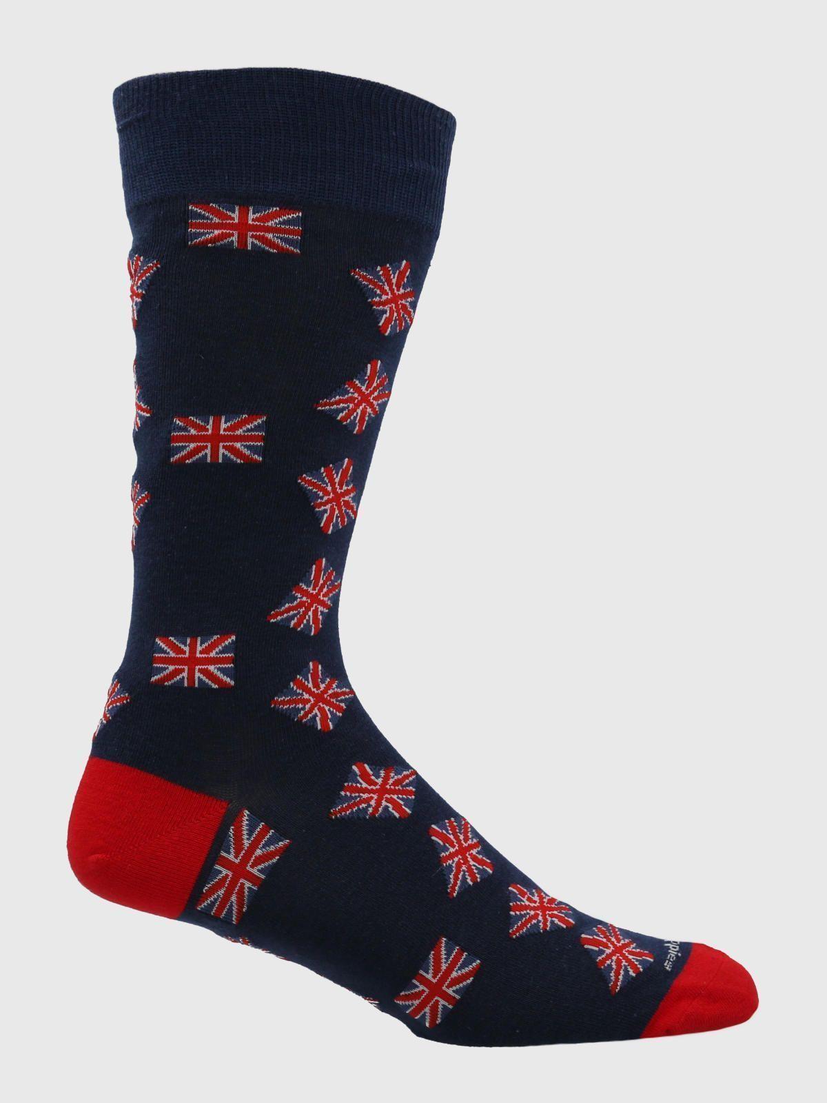 Calcetín Algodón Hombre C Flag Uk Azul-0