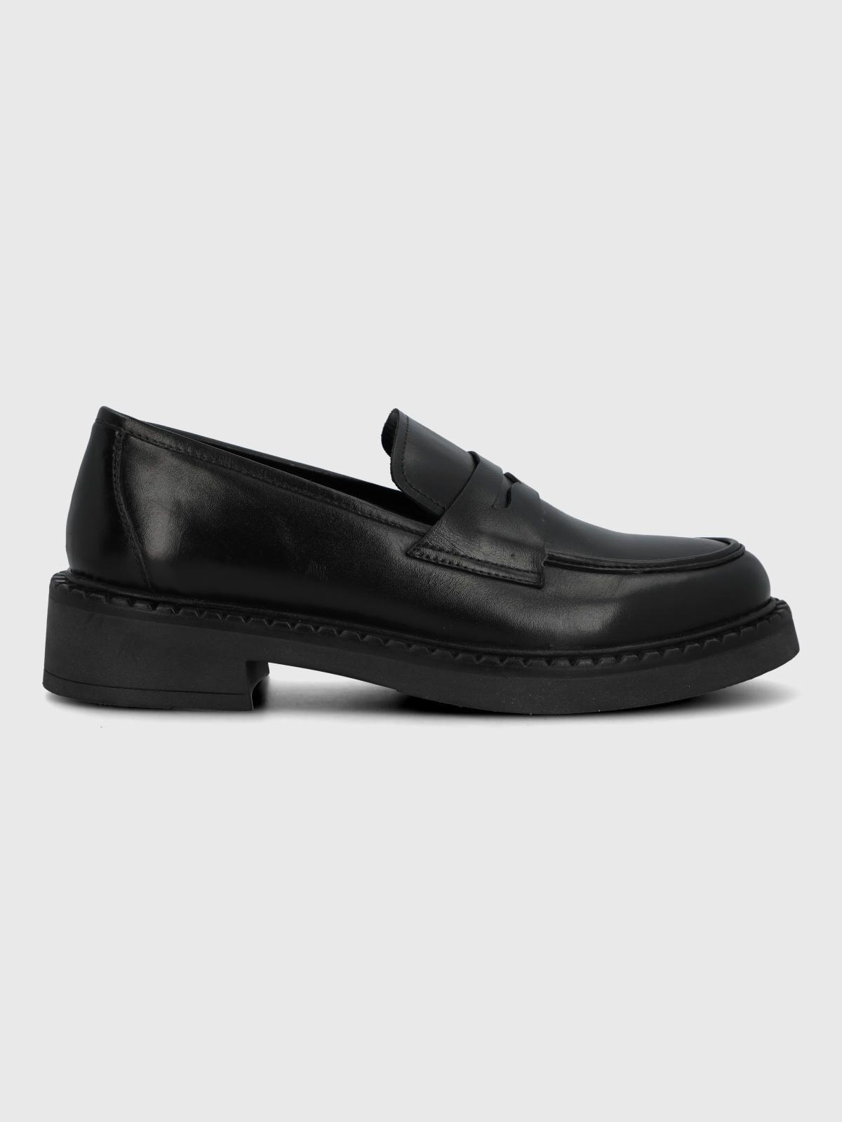 Mocasin Cuero Mujer Ruberta Negro-1