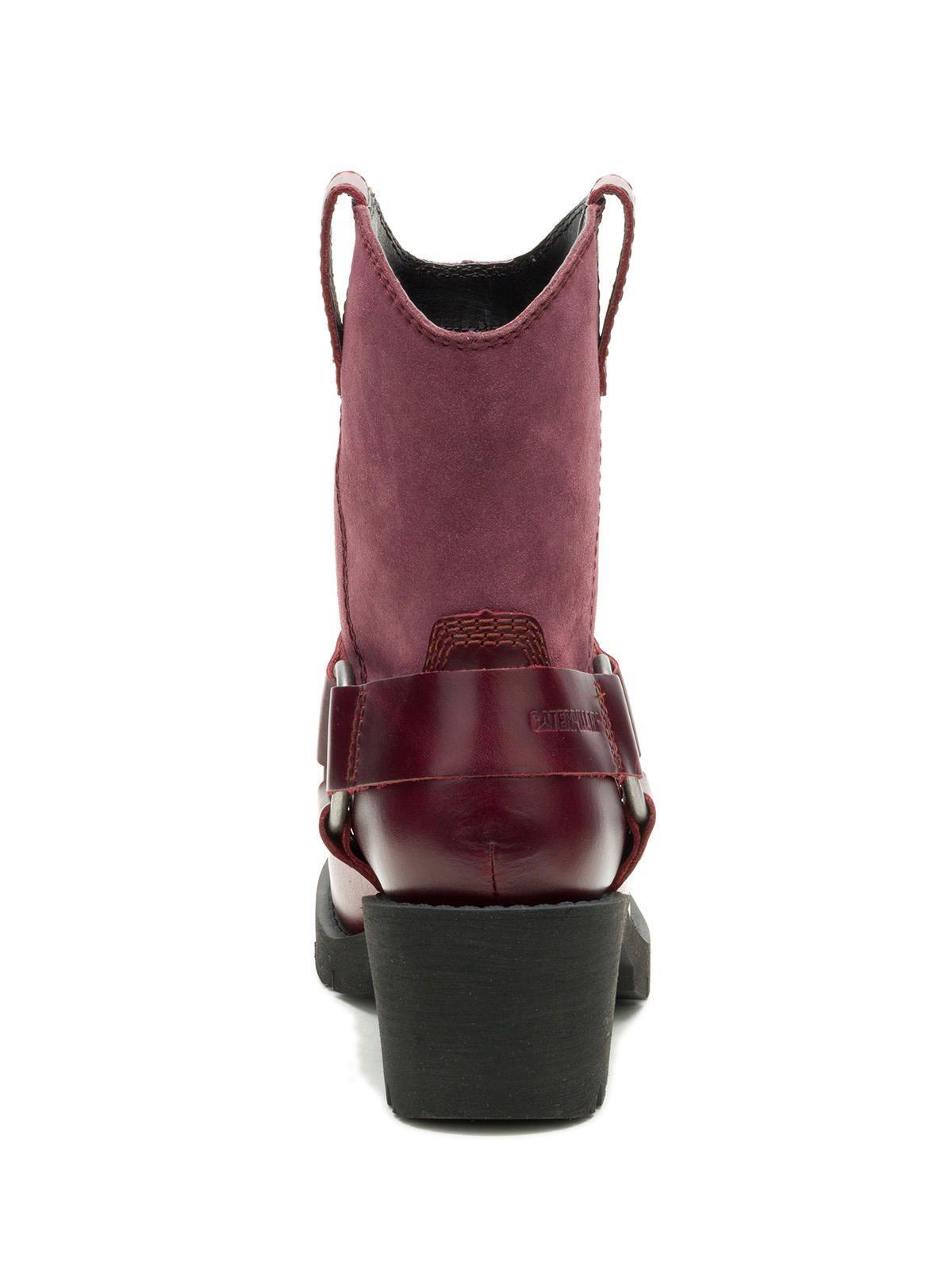 Bota Cuero Mujer Rewrite Harness Burdeo-5