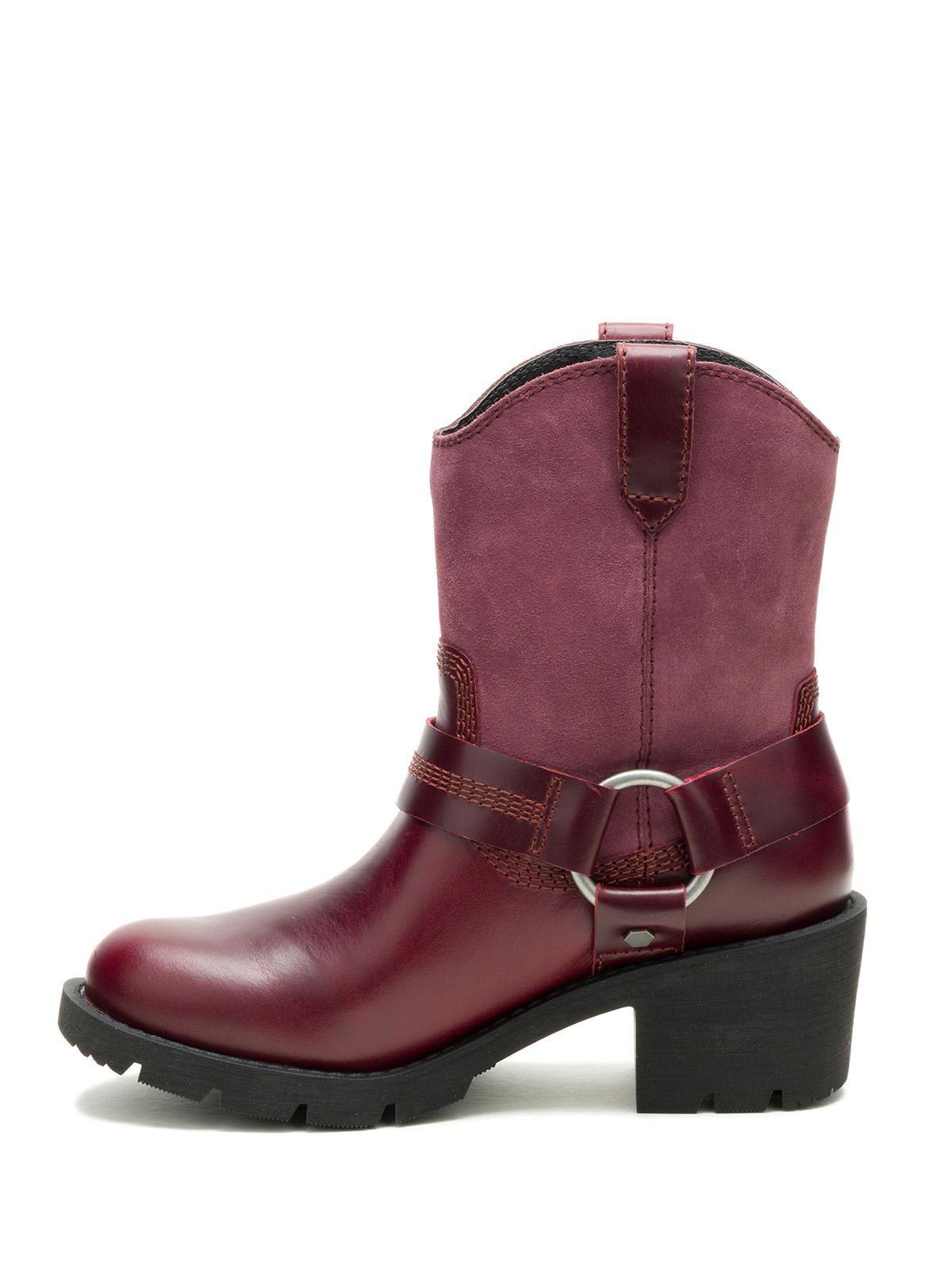 Bota Cuero Mujer Rewrite Harness Burdeo-3