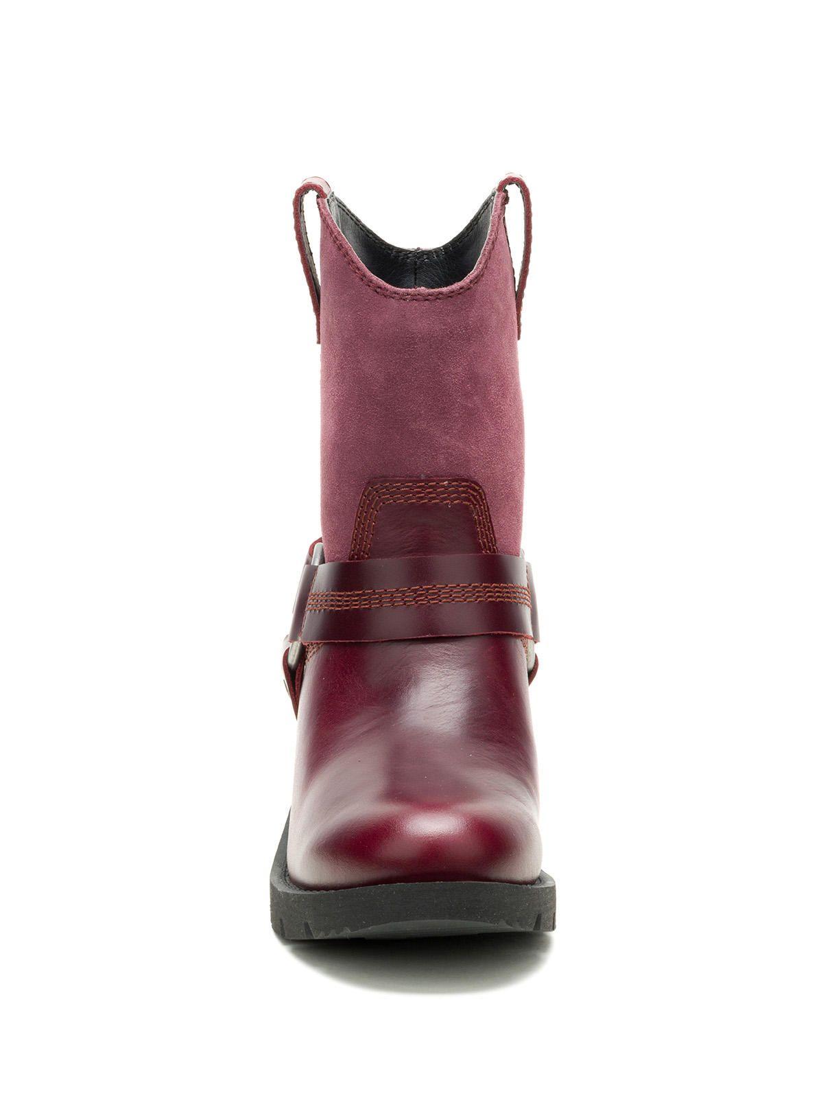 Bota Cuero Mujer Rewrite Harness Burdeo-4