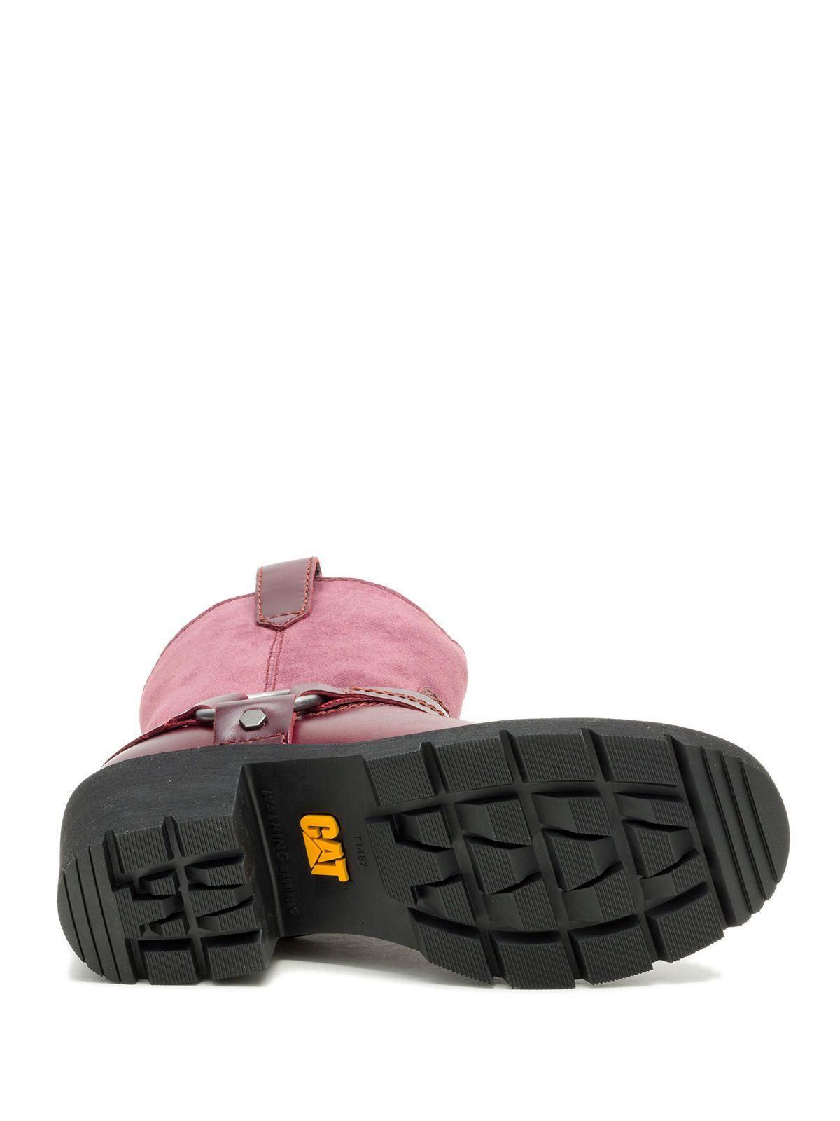 Bota Cuero Mujer Rewrite Harness Burdeo-7