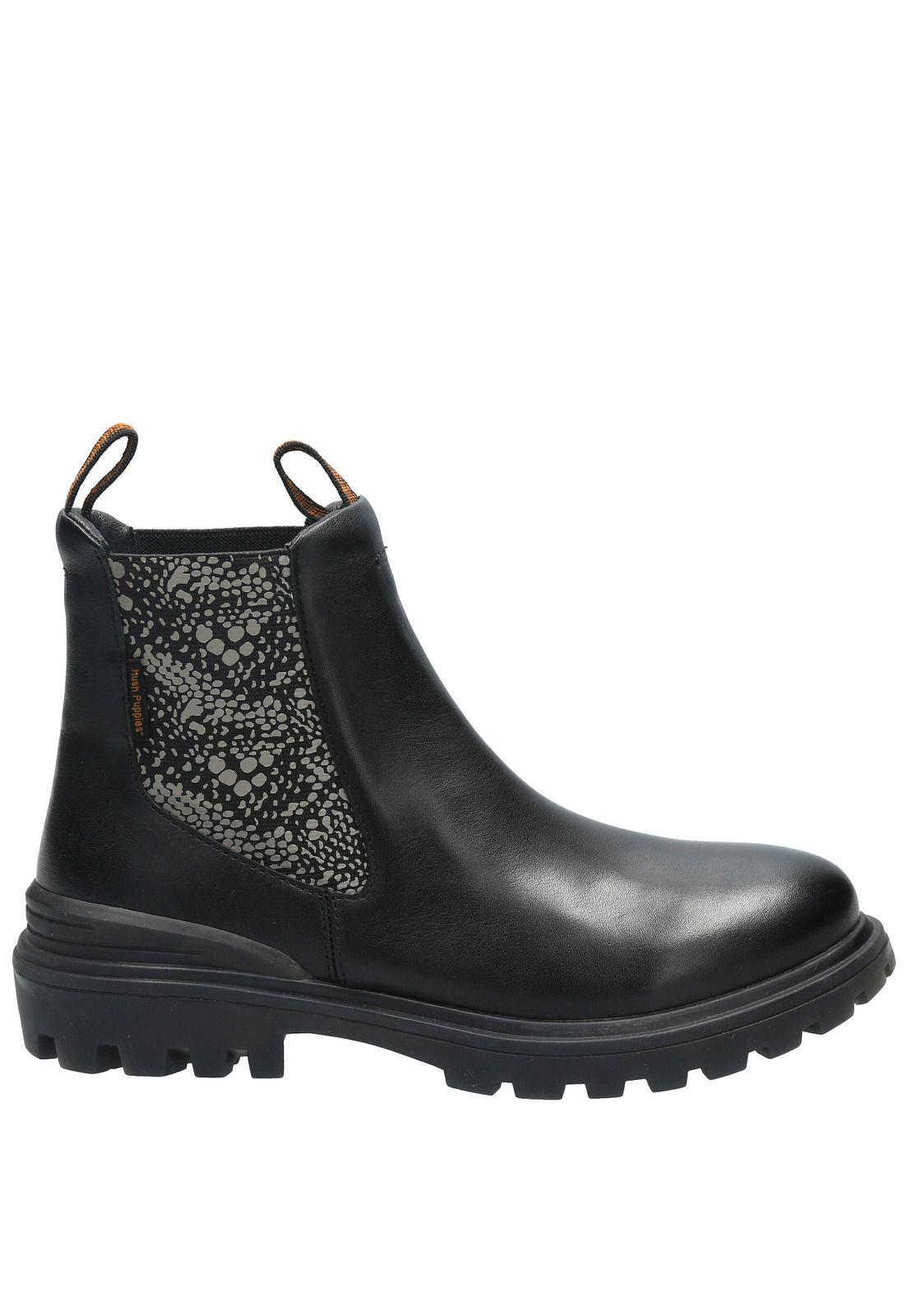 Botin Cuero Mujer One And Only Negro-1