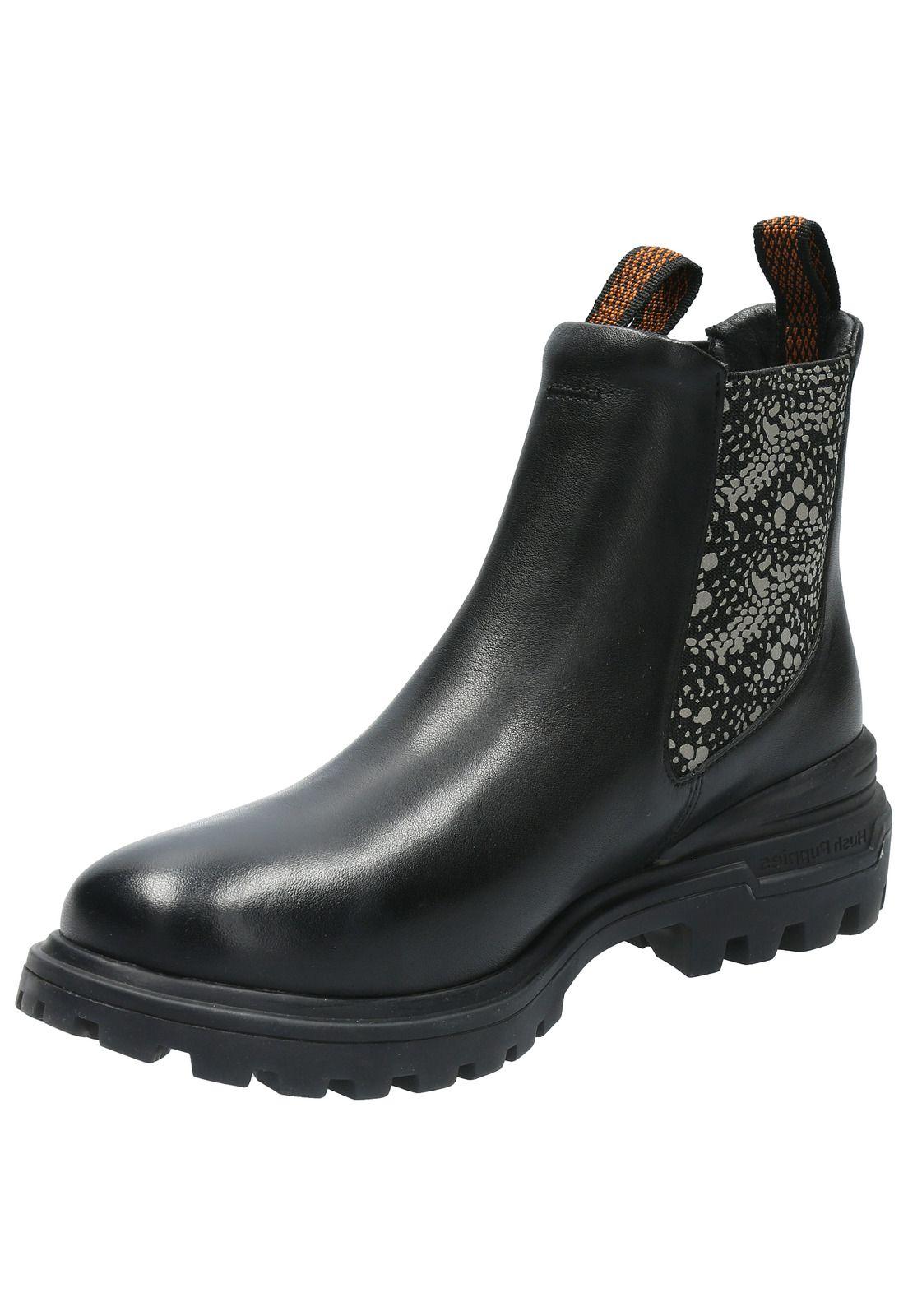 Botin Cuero Mujer One And Only Negro-4