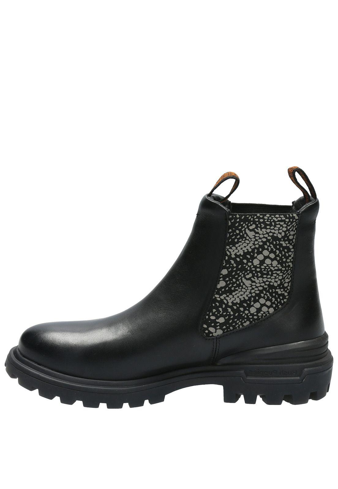 Botin Cuero Mujer One And Only Negro-5