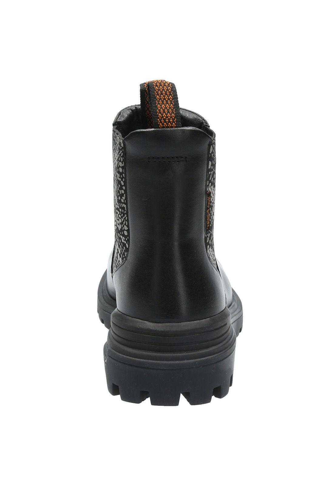 Botin Cuero Mujer One And Only Negro-6